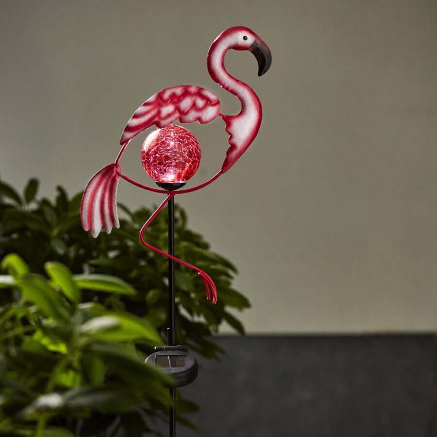 Solcellsdekoration Flamingo 80cm